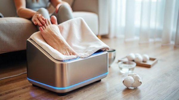 Achieve smooth feet at home using an electric foot grinder